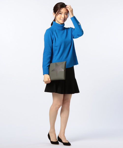 Rie Miller(リエミラー)の「【andGIRL 1月号掲載】強圧縮天竺ペプラムスカート(スカート・レディース・ブラック/オフホワイト/オレンジ・38/36)」の6枚目の写真