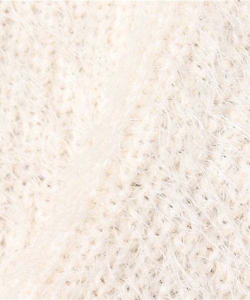 LBC(エルビーシー)の「フェザーヤーンプルオーバー (ニット/セーター・レディース・オフホワイト/グレー/ライトブラウン・MEDIUM)」の10枚目の写真