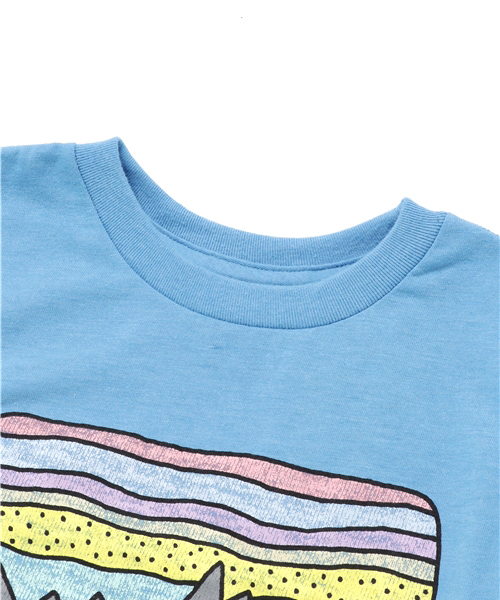 patagonia（パタゴニア）の「patagonia/パタゴニア ベビー・フィッツロイ・スカイズ・コットン／ポリ・Tシャツ （Tシャツ/カットソー・キッズ・ピンク/ブルーグリーン/グレー/ブルー・3/4/5）」の6枚目の写真