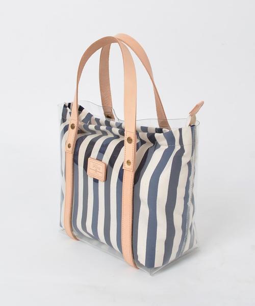 liflattie ships（リフラティ シップス）の「【別注】FOLNA（フォルナ）:マルチストライプ トート ◇（トートバッグ・レディース・ネイビー/グリーン・ONE SIZE）」の5枚目の写真
