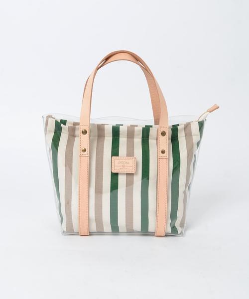 liflattie ships（リフラティ シップス）の「【別注】FOLNA（フォルナ）:マルチストライプ トート ◇（トートバッグ・レディース・ネイビー/グリーン・ONE SIZE）」の15枚目の写真