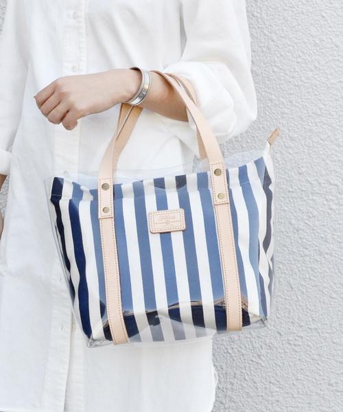 liflattie ships（リフラティ シップス）の「【別注】FOLNA（フォルナ）:マルチストライプ トート ◇（トートバッグ・レディース・ネイビー/グリーン・ONE SIZE）」の17枚目の写真