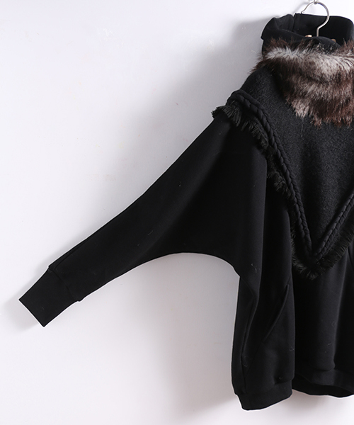 bedsidedrama（ベットサイドドラマ）の「北方のパーカー（パーカー・レディース・ブラック/グレー・1）」の6枚目の写真