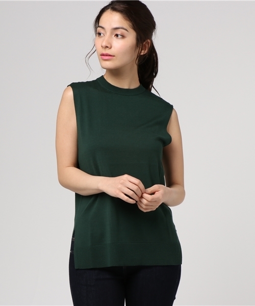 ENFOLD（エンフォルド）の「シルクコットン T/T（ニット/セーター・レディース・ブルー/ダークグリーン/ネイビー・38/36）」の2枚目の写真