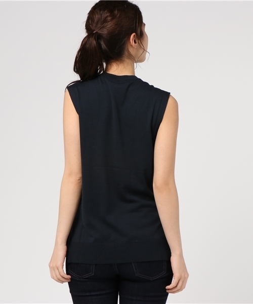 ENFOLD（エンフォルド）の「シルクコットン T/T（ニット/セーター・レディース・ブルー/ダークグリーン/ネイビー・38/36）」の6枚目の写真