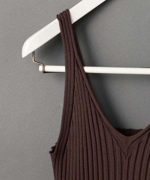 BEAUTY&YOUTH UNITED ARROWS（ビューティーアンドユースユナイテッドアローズ）の「＜6(ROKU)＞RIB CAMISOLE/ｷｬﾐｿｰﾙ ◆（キャミソール・レディース・ライトグレー/ブラウン/ネイビー・FREE）」の6枚目の写真