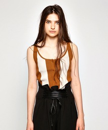 MOUSSY | FRONT BUTTON KNIT TANK TOP(タンクトップ)