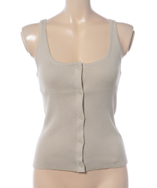 MOUSSY（マウジー）の「FRONT BUTTON KNIT TANK TOP（タンクトップ・レディース・ブルー系その他/アイボリー/ブラック/ブラウン系その他・FREE）」の9枚目の写真