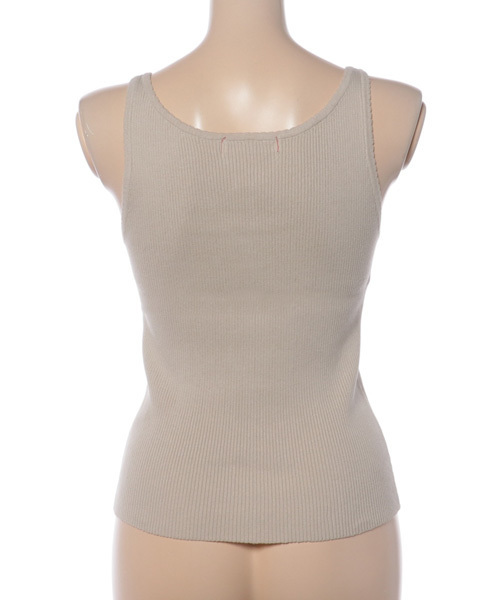MOUSSY（マウジー）の「FRONT BUTTON KNIT TANK TOP（タンクトップ・レディース・ブルー系その他/アイボリー/ブラック/ブラウン系その他・FREE）」の5枚目の写真