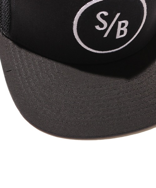 黒メッシュキャップ Surf Line POLER 2WAY DRAW CORD SURF CAP / BLACK GRAY OLIVE メッシュ