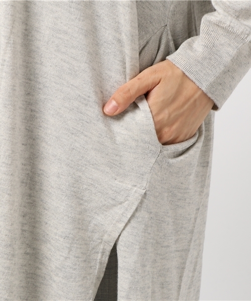 ZUCCa（ズッカ）の「ウールレーヨンセーター（カーディガン/ボレロ・レディース・マスタード/ブラック/カーキ/ライトグレー・M/M size）」の12枚目の写真