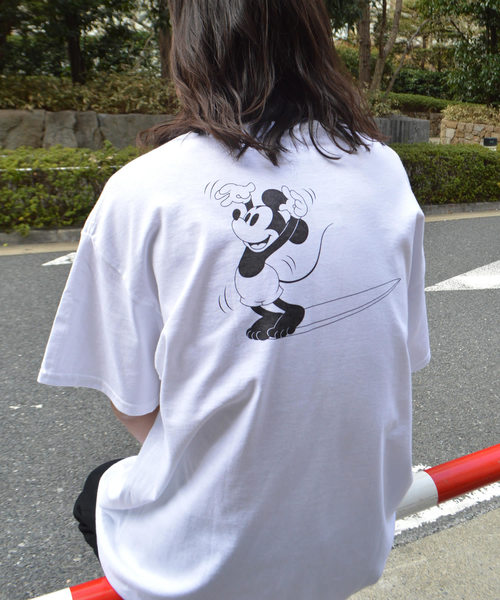 SURF/BRAND（サーフブランド）の「【Fine最新号掲載】SURF/BRAND サーフブランド Disney/ディズニー MICKEY NO.3 SURB18ST1-05DS（Tシャツ/カットソー・メンズ・ホワイト/ブラック・XL/M/L/S）」の2枚目の写真