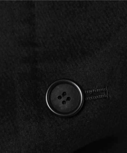 DIET BUTCHER（ダイエットブッチャー）の「【DIET BUTCHER SLIM SKIN】ウールメルトンチェスターコート（チェスターコート・メンズ・ブラック/ベージュ・1/2）」の3枚目の写真