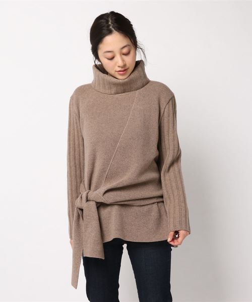 STUDIOUS(ステュディオス)の「【WRAPINKNOT】別注ウエストマークTOPS(Tシャツ/カットソー・レディース・ブラウン/ブラック・0)」の2枚目の写真