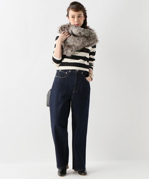 SAINT JAMES（セントジェームス）の「【SAINT JAMES/セントジェームス】 ウェッソン ワイドボーダー#（Tシャツ/カットソー・レディース・ネイビー/ホワイト系その他・SMALL）」の7枚目の写真