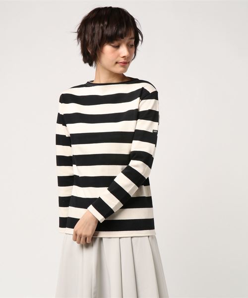 SAINT JAMES（セントジェームス）の「【SAINT JAMES/セントジェームス】 ウェッソン ワイドボーダー#（Tシャツ/カットソー・レディース・ネイビー/ホワイト系その他・SMALL）」の5枚目の写真