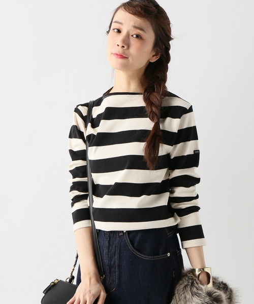 SAINT JAMES（セントジェームス）の「【SAINT JAMES/セントジェームス】 ウェッソン ワイドボーダー#（Tシャツ/カットソー・レディース・ネイビー/ホワイト系その他・SMALL）」の15枚目の写真