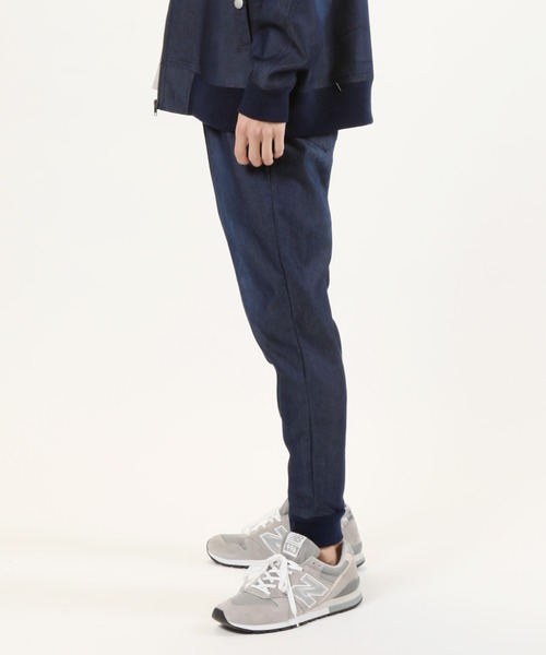 TopIsm（トップイズム）の「ライトデニム ストレッチ 裾リブ ジョガーパンツ（デニムパンツ・メンズ・ネイビー/サックスブルー/ブルー系その他・L/M/XL）」の5枚目の写真