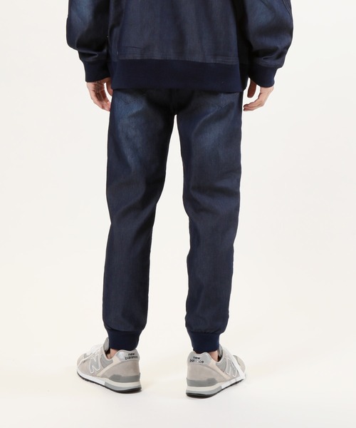 TopIsm（トップイズム）の「ライトデニム ストレッチ 裾リブ ジョガーパンツ（デニムパンツ・メンズ・ネイビー/サックスブルー/ブルー系その他・L/M/XL）」の4枚目の写真