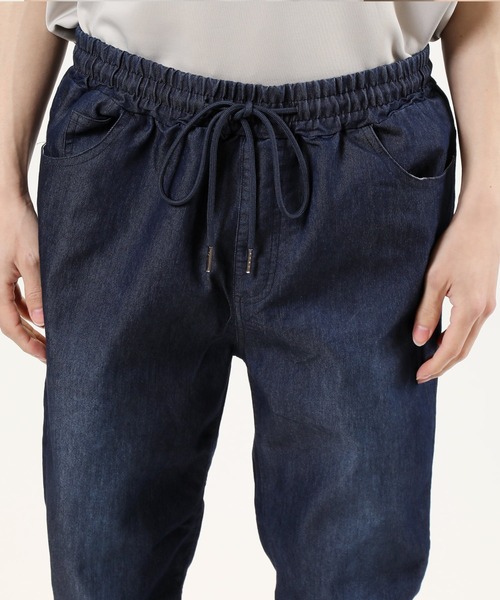 TopIsm（トップイズム）の「ライトデニム ストレッチ 裾リブ ジョガーパンツ（デニムパンツ・メンズ・ネイビー/サックスブルー/ブルー系その他・L/M/XL）」の10枚目の写真