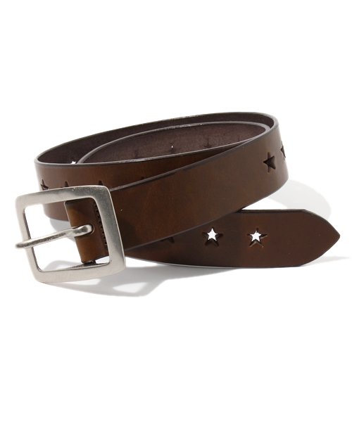 green label relaxing（グリーンレーベルリラクシング）の「STAR HOLEベルト（ベルト・メンズ・ホワイト/ブラック/ダークブラウン/レッド/イエロー/ネイビー・MEDIUM/LARGE/X-LARGE）」の4枚目の写真