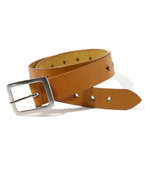 green label relaxing（グリーンレーベルリラクシング）の「STAR HOLEベルト（ベルト・メンズ・ホワイト/ブラック/ダークブラウン/レッド/イエロー/ネイビー・MEDIUM/LARGE/X-LARGE）」の5枚目の写真