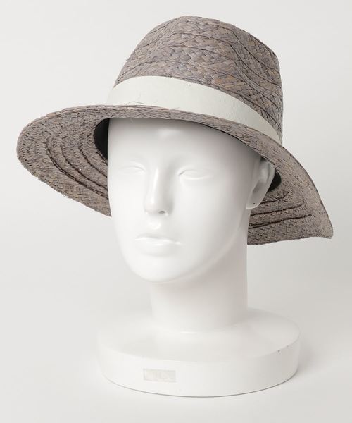 salle de bal（サルデバル）の「∴ラフィアハット / つば広帽 中折れ（ハット・レディース・グレー/ナチュラル/キャメル/オレンジ/ブラック・FREE）」の17枚目の写真