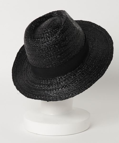 salle de bal（サルデバル）の「∴ラフィアハット / つば広帽 中折れ（ハット・レディース・グレー/ナチュラル/キャメル/オレンジ/ブラック・FREE）」の6枚目の写真