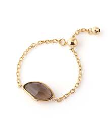 GEMSTONE・スライスカットリング[スモーキークォーツ]