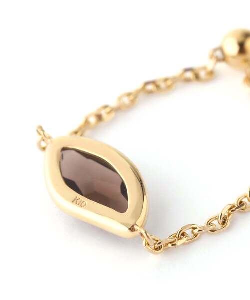 SIENA ROSE（シエナロゼ）の「GEMSTONE・スライスカットリング[スモーキークォーツ]（リング・レディース・イエローゴールド・9号/13号）」の3枚目の写真