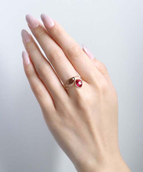 SIENA ROSE（シエナロゼ）の「GEMSTONE・スライスカットリング[スモーキークォーツ]（リング・レディース・イエローゴールド・9号/13号）」の7枚目の写真
