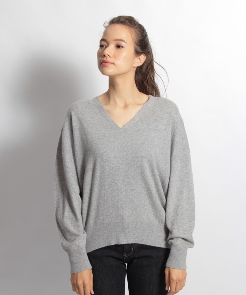 niko and...（ニコアンド）の「SOFFIOVネックプルオーバー（ニット/セーター・レディース・チャコールグレー/ベージュ/パープル/グレー/グリーン・MEDIUM/LARGE）」の10枚目の写真