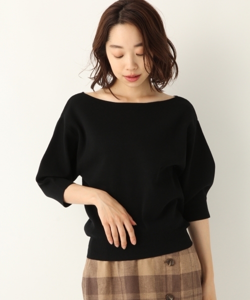 A part by（アパートバイ）の「14GCソウバリパフ5S　800690（ニット/セーター・レディース・ホワイト/ブラック/ベージュ/ボルドー・FREE）」の3枚目の写真