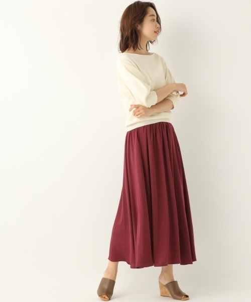 A part by（アパートバイ）の「14GCソウバリパフ5S　800690（ニット/セーター・レディース・ホワイト/ブラック/ベージュ/ボルドー・FREE）」の5枚目の写真