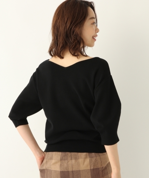 A part by（アパートバイ）の「14GCソウバリパフ5S　800690（ニット/セーター・レディース・ホワイト/ブラック/ベージュ/ボルドー・FREE）」の10枚目の写真