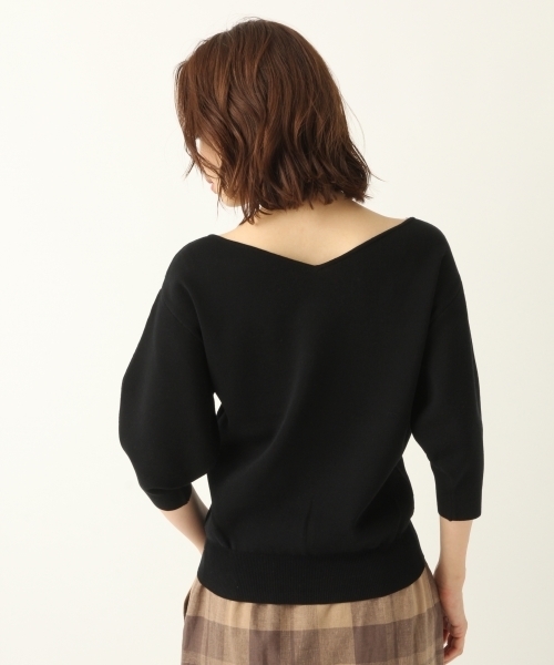 A part by（アパートバイ）の「14GCソウバリパフ5S　800690（ニット/セーター・レディース・ホワイト/ブラック/ベージュ/ボルドー・FREE）」の12枚目の写真