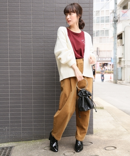 LOWRYS FARM（ローリーズファーム）の「1.5Gカーディガン　804294（カーディガン/ボレロ・レディース・ベージュ/ブラウン/オフホワイト/ブラック/グリーン・FREE）」の6枚目の写真