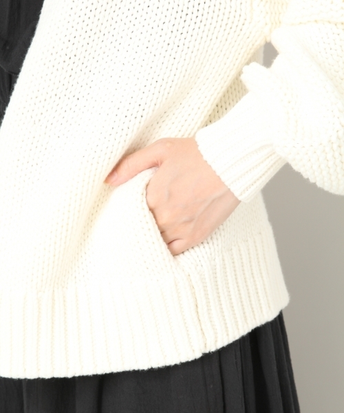 LOWRYS FARM（ローリーズファーム）の「1.5Gカーディガン　804294（カーディガン/ボレロ・レディース・ベージュ/ブラウン/オフホワイト/ブラック/グリーン・FREE）」の15枚目の写真