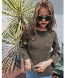 TRUNC 88�i�g�����N�G�C�e�B�[�G�C�g�j�́uOver Size Rib Pocket Knit�i�j�b�g/�Z�[�^�[�j�v