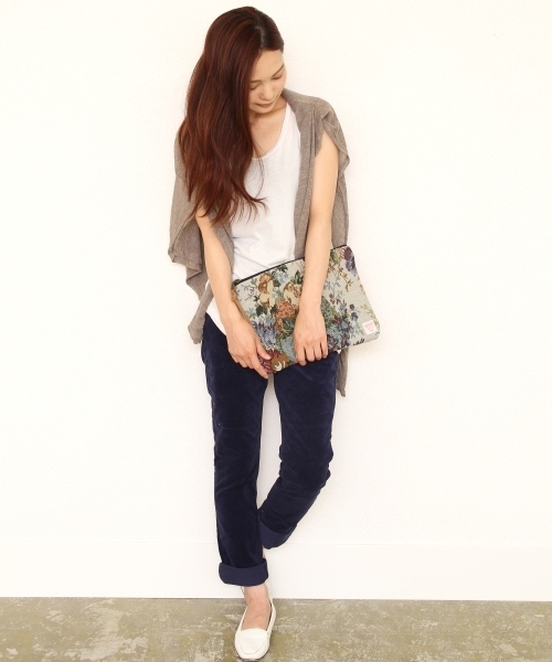 coen（コーエン）の「ジャガードクラッチ（クラッチバッグ・レディース・Beige/Navy・FREE）」の3枚目の写真