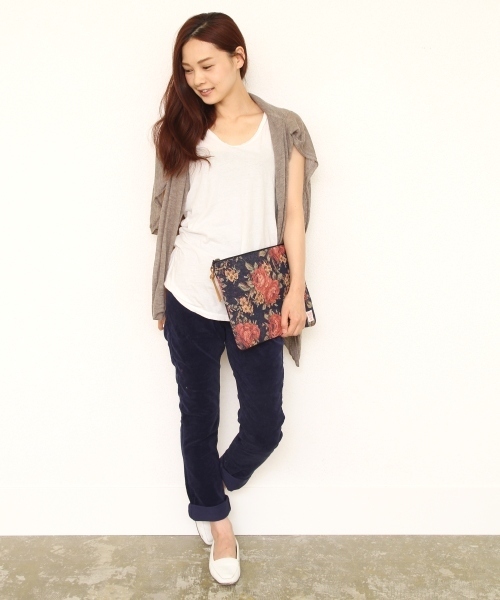 coen（コーエン）の「ジャガードクラッチ（クラッチバッグ・レディース・Beige/Navy・FREE）」の4枚目の写真