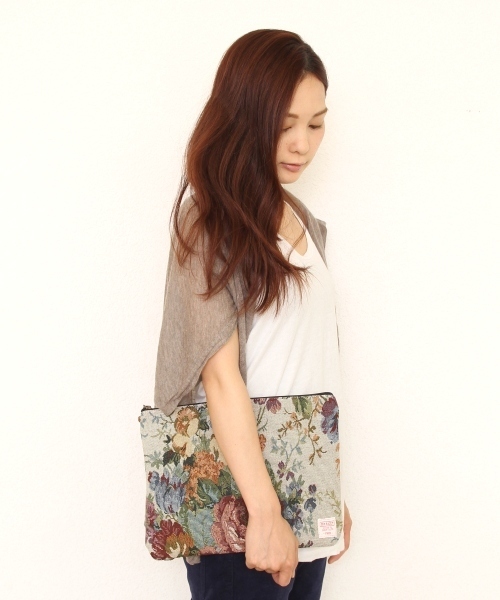 coen（コーエン）の「ジャガードクラッチ（クラッチバッグ・レディース・Beige/Navy・FREE）」の5枚目の写真