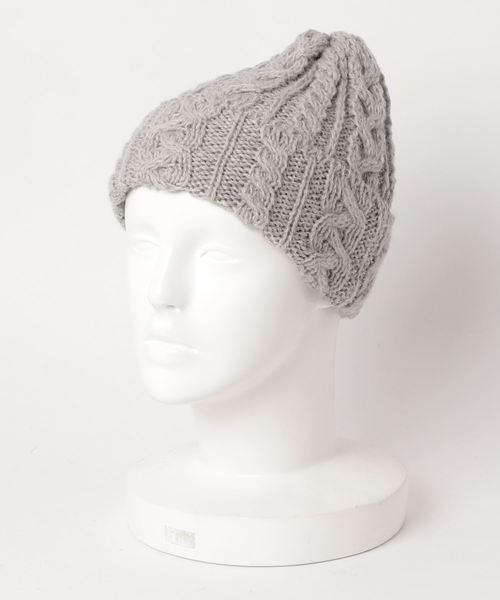 HIGHLAND 2000（ハイランドトゥーサウザンド）の「HIGHLAND2000(ハイランド2000)ALPACA BOB CAP ボブキャップ（ニットキャップ/ビーニー・レディース・チャコールグレー/ライトグレー/ブラック/ダークグリーン/ネイビー/オレンジ/キャメル・FREE）」の4枚目の写真