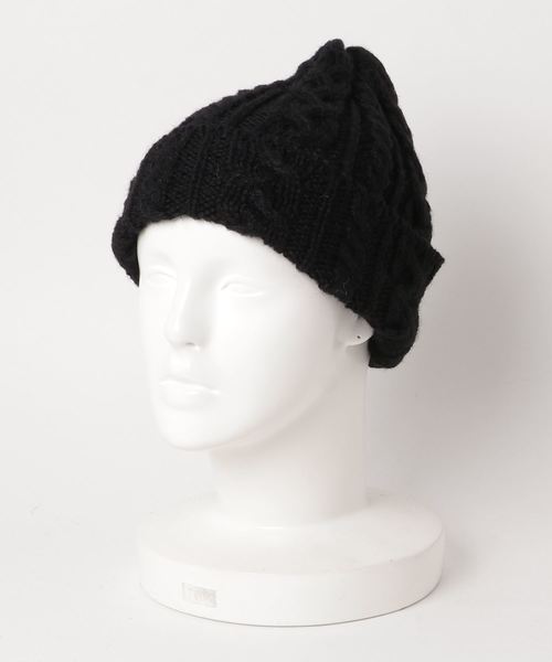 HIGHLAND 2000（ハイランドトゥーサウザンド）の「HIGHLAND2000(ハイランド2000)ALPACA BOB CAP ボブキャップ（ニットキャップ/ビーニー・レディース・チャコールグレー/ライトグレー/ブラック/ダークグリーン/ネイビー/オレンジ/キャメル・FREE）」の2枚目の写真