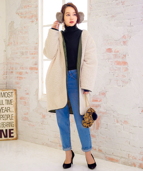 KOBE LETTUCE（コウベレタス）の「フェイクファーイヤーマフラー＊レディース/耳あて/アクセサリー/小物/イヤーウォーマー[J682]神戸レタス（イヤーマフ・レディース・ブラック/ベージュ/アイボリー・FREE）」の7枚目の写真