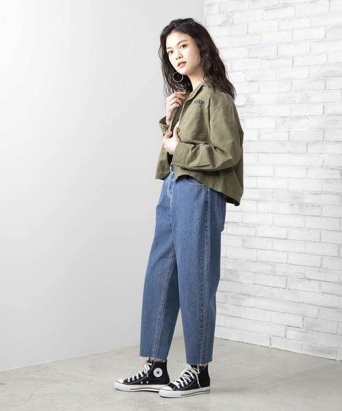 WEGO(ウィゴー)の「WEGO/ギャザーマムパンツ(デニムパンツ・レディース・インディゴブルー/ライトインディゴブルー・FREE)」の14枚目の写真