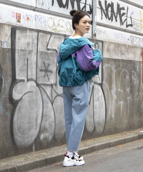 WEGO(ウィゴー)の「WEGO/ギャザーマムパンツ(デニムパンツ・レディース・インディゴブルー/ライトインディゴブルー・FREE)」の12枚目の写真
