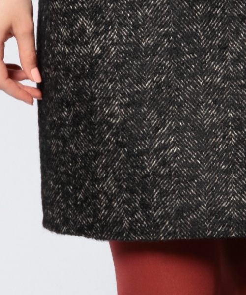 UNITED ARROWS（ユナイテッドアローズ）の「UAG W/LI ヘリンボーン チェスターコート（その他アウター・レディース・ブラック・40/38/36）」の8枚目の写真