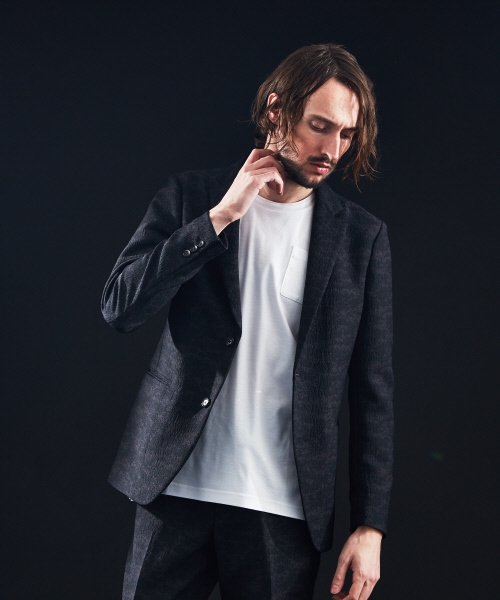 5351 POUR LES HOMMES(ゴーサンゴーイチプールオム)の「【セットアップ対応】デジタルカモフラージュ ノッチドラペル ジャケット(テーラードジャケット・メンズ・ブラック/オフホワイト・44/46/48)」の2枚目の写真
