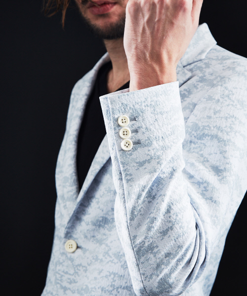 5351 POUR LES HOMMES(ゴーサンゴーイチプールオム)の「【セットアップ対応】デジタルカモフラージュ ノッチドラペル ジャケット(テーラードジャケット・メンズ・ブラック/オフホワイト・44/46/48)」の9枚目の写真